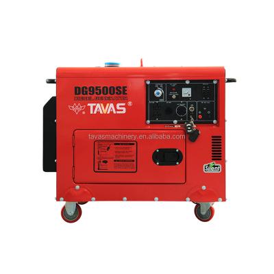 China 7.7kW CE ISO9001 Silent Inverter Diesel Generator With Dual Voltmeter DG9500SE for sale