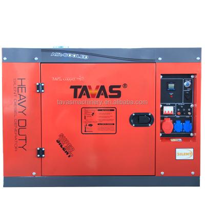 China Super Silent Electric Starter Motor ATS Box Diesel Generator 8-10kw High Power DG11500SE for sale