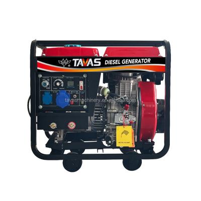 China 2.5 KVA Black Low Price Chinese Welder Diesel Engine Generator DG8000W Bracket Manufacturers for sale