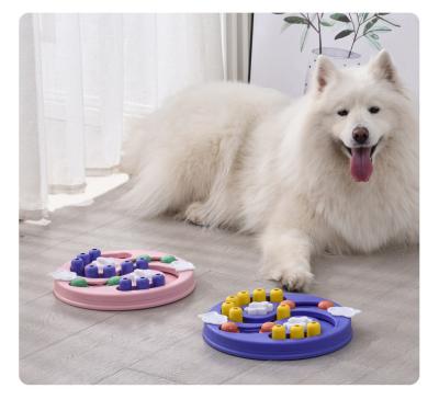 China New Pet Maze Dog Slow Feeder Toys Stocked Interactive Motion Puzzle Dog Feeding Slow Food Bowl Supplies for sale