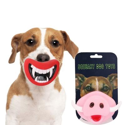 China Frightened Teeth Stored Toy Chew Sound Vinyl Dog Puppy Pig Vampire Play Toys for sale