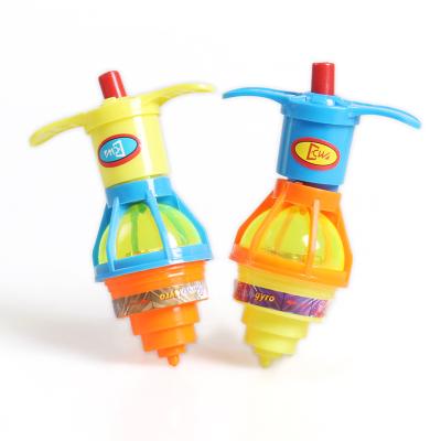 China PP Funny Kids Toy With Lights High Quality Flash Spin Top Bounce Spin Top for sale