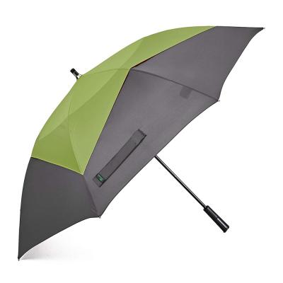 China Fancy Straight Oversized Print Best Private Golf Umbrella Hard Green Red Rose And Black Umbrella for sale