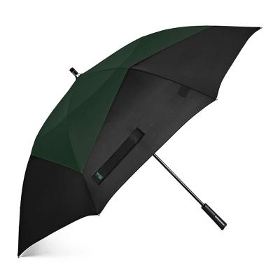 China Hyundai Vintage Upright Golf Umbrella Best Small Eco - Friendly Stylish Black Heavy Rain Umbrella for sale