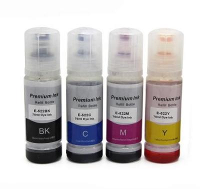 China SGS 70ML T522 522 Refill Bulk Ink For Epson ET-2710 for sale