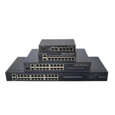 China POE Ethernet Switch 4CH 8CH 16CH 24CH 10/100/1000 Base-T Gigabit Switch AC Power Supply PoE Switch GUANGYUANDA for sale