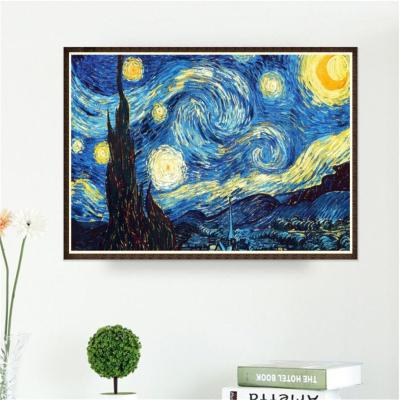 China Modern Full Canvas Diamond Painting For Gift Of The Starry Night 5d Abstract By Van Gogh Culture And Drill 30*40 Arts for sale