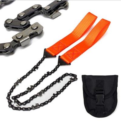 China Stainless + Nylon Strap Outdoor Emergency Mini Hand Pocket Chainsaw For Backpacking Gear Survival Wire Saw for sale