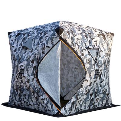 China Pop Up Seconds Triple-Layer Fabric High Quality Ice Pop Up 3-4 People Pop Up Thermal Insulation Winter Ice Cube Fishing Shelter Tent To Keep Warm for sale