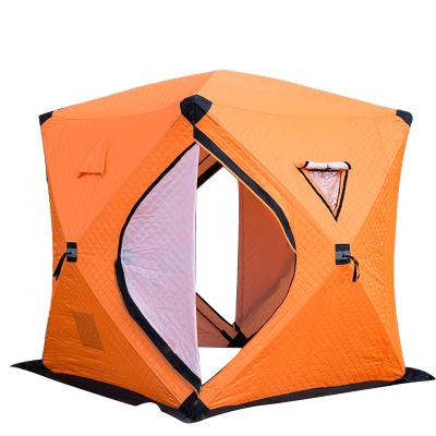 China Jump In Seconds Hot Sale Insulated Winter Outdoor Ice Fishing 4 Person Tent Bivvy Carp Fishing Tent With Windproof And Super Thick Scientific for sale