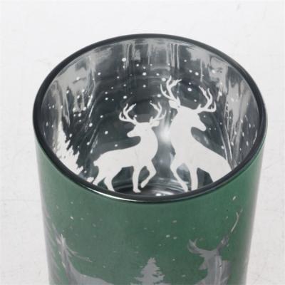 China Eco-friendly wholesale color glass candle holder candle holder glass jar candle holder with wedding decoration for sale