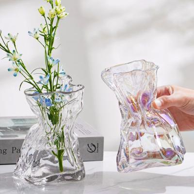 China Wholesale Eco-friendly Elegant Wedding Centerpiece Vase Crystal Glass Flower Vase For Party Hotel Home Table Top for sale