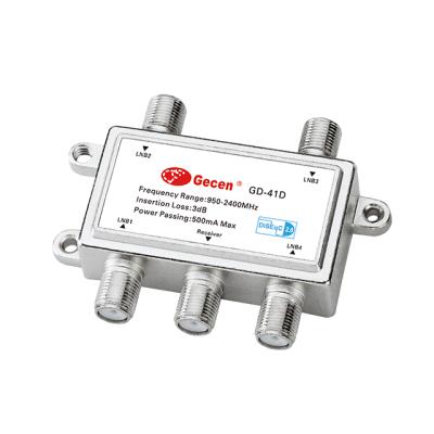 China GD-41D Gecen splitter diseqc switch 4 IN1 Sateliite DISEQC SWITCH WITH GOOD PRICE GD-41D for sale