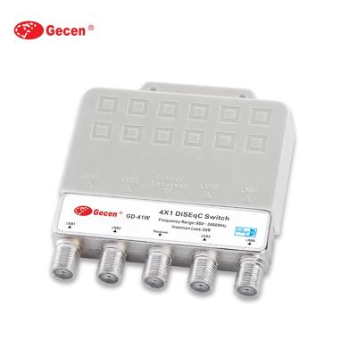 China GD-41W Gecen 4 diseqc IN1 1.1 Sateliite diseqc waterproof switch GD-41W for sale