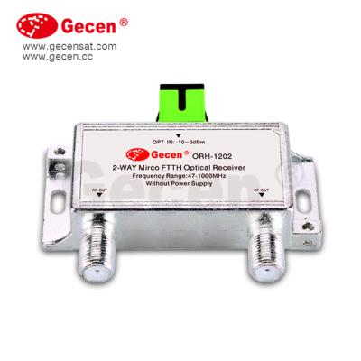 China FTTH Dual Channel Receiver Optical FTTH Signal To RF CATV Fiber Receiver for sale