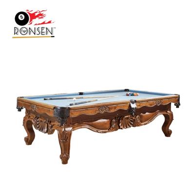 China Club or Home Use 2022 Custom Carved Solid Oak Wood Billiards Pool Table 7ft 8ft 9ft for sale