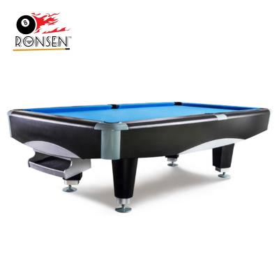 China With Balls Auto-Return System Rubber Cushions Solid Wood Black And White Billiard Pool Table For Practice for sale