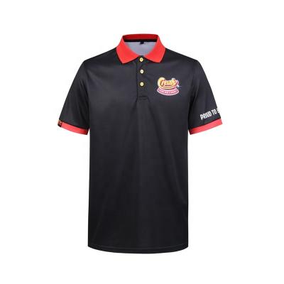 China Anti-wrinkle wholesale OEM cotton spandex work camisas men uniform polo shirt with custom logo for sale