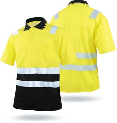 China Customized Water Proof Good Quality Logo Strength Safety Hi Reflective Polo Shirts for sale