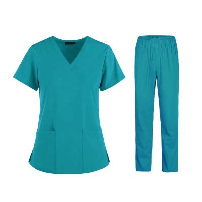 China Wholesale Breathable Custom Design Nursing Short Sleeve Sets Women And Men Hospital Work Uniform Medical Scrubs for sale