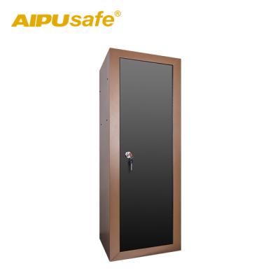 China GCU552116K-2 Gun Storage AIPU Key Lock Gun Cabinet (Black & Brown)/None Fireproof Safe Gun Safe /gun Storage for sale