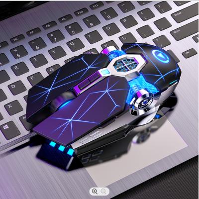 China 3D For Game Wolf X8 Wireless Mouse Silent Luminous Mechanical Rechargeable Mouse for sale