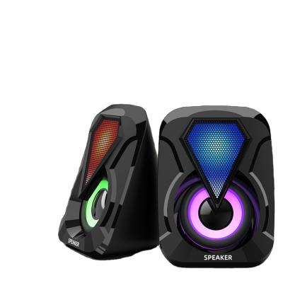 China No New RGB Computer Speaker Desktop USB Wired Notebook Small Home Office Audio Subwoofer Gaming Power Amplifier for sale