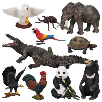 China Wild Animal Models 2nd Set: Solid PVC Simulation Wild Animal Figures Elephant Action Figures Animal Toys for sale