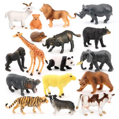 China Animal Models Wholesale Solid Animal Figures Mini Animal Toys PVC Simulation Statue Model Animal Figures for sale