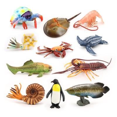 China Sea Life Animal Models Solid Model Wholesale Plastic Animal Toys PVC Simulation Fish Lobster Sea Creature Toys Animal Action Figures Toys for sale