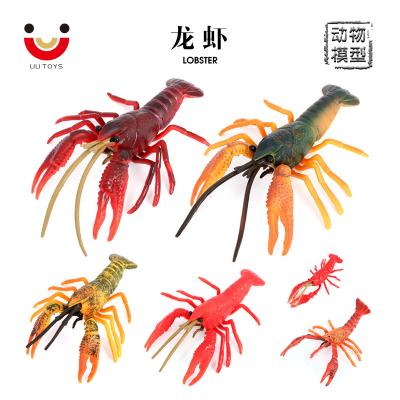 China Animal Models Wholesale Solid PVC Simulation Statue Animal Figures Crawfish Model Toys Figures Animal Figurines for sale