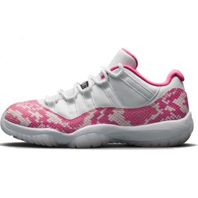 China Fashion Trend 11 Snakeskin Men Women Pink Sneakers Low Tops Fashion Casual Sports Shoes Basketball Shoes for sale