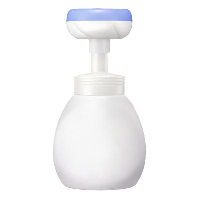 China 2021 New 250ml Personal Packaging Empty Skin Care Baby Hand Wash Liquid Plastic Foam Soap Bottle With Flower Foam Pump for sale