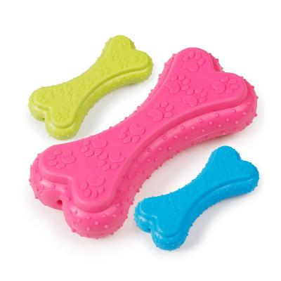 China Viable Pet Voice Molars Dig Bone Rubber Toys TPR Dog Toys for sale