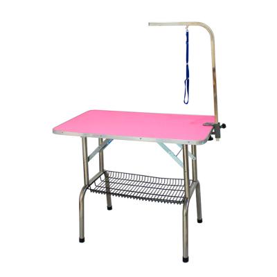 China Sustainable Foldable Stainless Steel Pet Grooming Table Adjustable Height Hydraulic Pet Grooming Table for sale