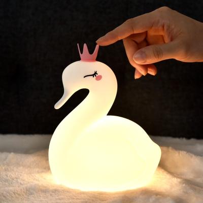 China Eco-friendly Silicone Color Changing Decorative Bed OEM LED Living Room Kids Night Light With Usb Recheargable for sale