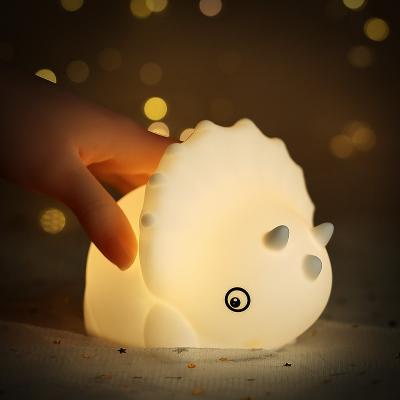 China Wholesale Color Changing LED Nursery Night Lights Cute Animal Silicone Night Lamp Portable And Rechargeable Changing Luminous Lamp for sale