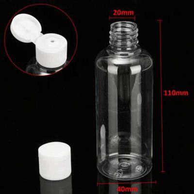 China Sanitizer Bottle 50ml 60ml 100ml 120ml PET Hand Sanitizer Gel Bottle In Cap Plastic Flip Top Cap Disc Top Cap Running Pet Bottle Manufacturer for sale