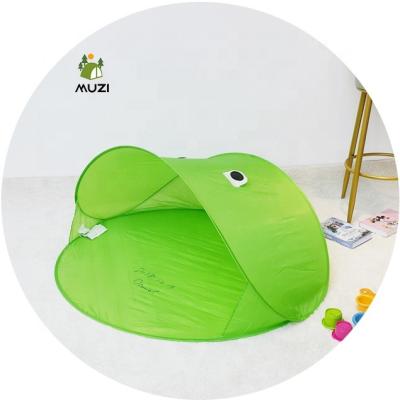 China De Toy Lovely Frog Shape Polyester Beach Pop Tent Soft Play Tent For Kids for sale