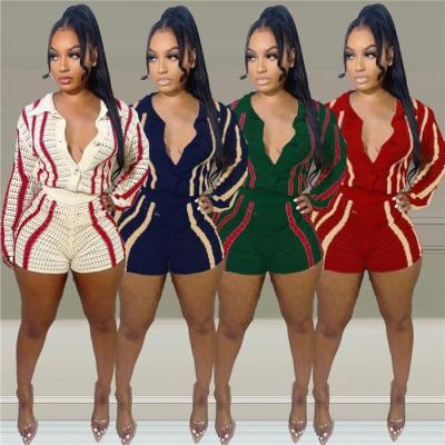 China W870-2022 New Arrivals QUICK DRY Ride Down Collar Women 2 Piece Set Clothing Knit Set Women Clothing for sale