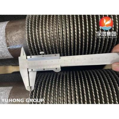 China Tubo de aleta dentada de soldadura de alta frecuencia, ASTM A312 TP347 Tubo sin costuras con material de aleta 11Cr (SS409), sistema HVAC en venta