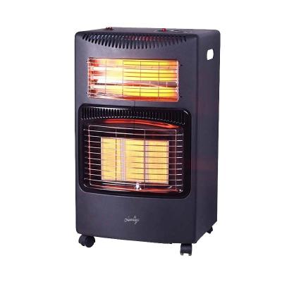 China Household CE Approve 4.2kw Indoor Portable Black Color Electric Cabinet Gas Heater 2 in 1 Quartz Cube Popular Hot Selling Gas Heater for sale