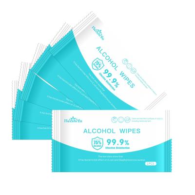 China Cleaning 1pcs Individually Bundled Single Sachet Wet Wipes Soft Lightweight Wet Cloth for sale