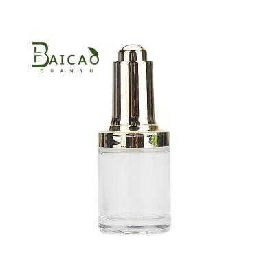 China 30ml Dropper Bottle Cosmetic Packaging Factory Essential Oil Glass Bottles Clear Glass Bottle for sale