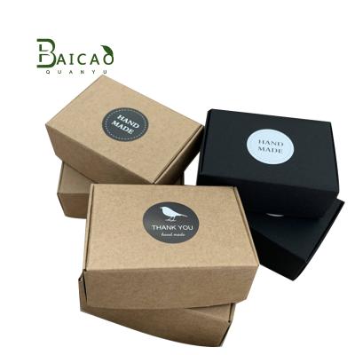 China Wholesale Recyclable Black Paper Cardboard Small Folding Corrugated Packaging Jewelry Box for sale