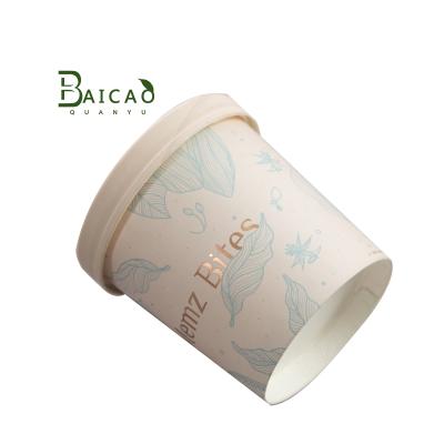 China Factory Custom Disposable Food Bowl Ice Cream Paper Bowl Disposable Food Bowl for sale