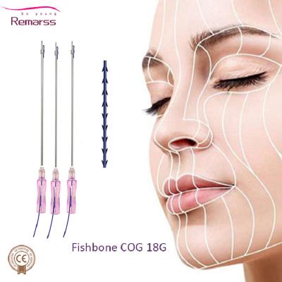 China Breast Buttocks Buttocks Face Cheek Wire Tightener Fast Lifting Pdo Lift ROI Pdo Facial Fishbone Fish Bone 18g 100mm for sale