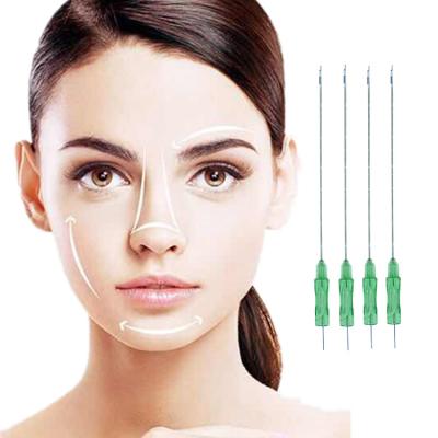 China Safety and new molding pdo lifting pdo 18g 100mm wires pcl/plla tooth operation 4d tooth pdo wire face lift easy for sale