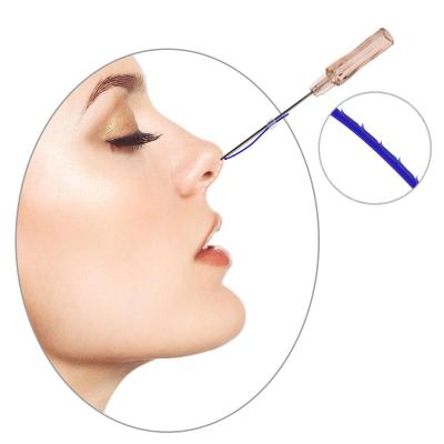 China Cosmetic surgery hospital medical 2022 PDO L thread plastic fios supplier center nose lift needle nose blunt 19G 50mm for sale