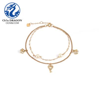 China Vintage New Arrival 14k Gold Filled Micro Pave Heart Shape Design Bracelet For Women for sale